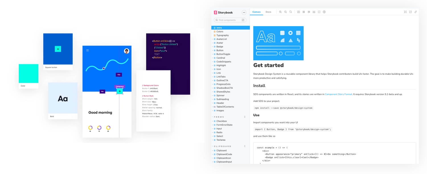 Design system built — Sketch to Invision DSM to Storybook